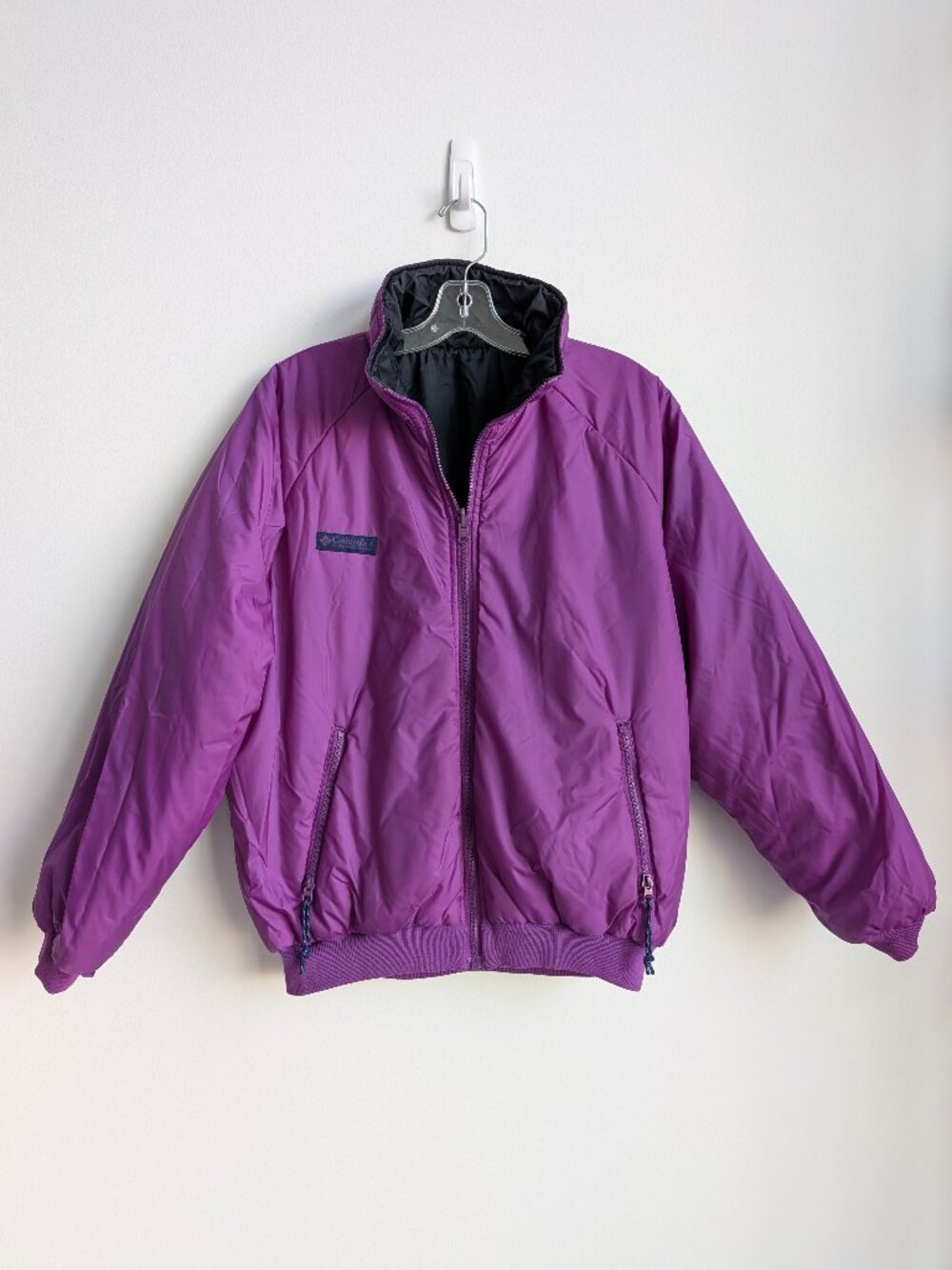 Vintage 90s COLUMBIA Reversible Insulated Bomber Jacket | Large